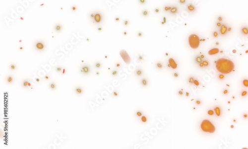 3d render of fire embers or particles for video overlay effect, transparent background in png format.