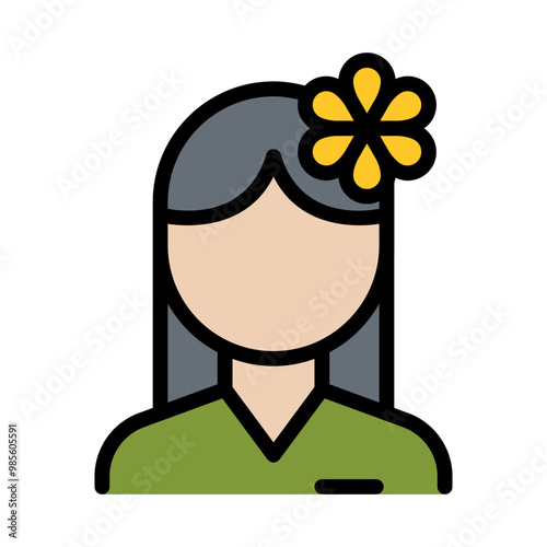 Masseuse, spa staff icon