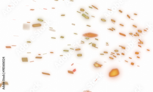 3d render of fire embers or particles for video overlay effect, transparent background in png format.