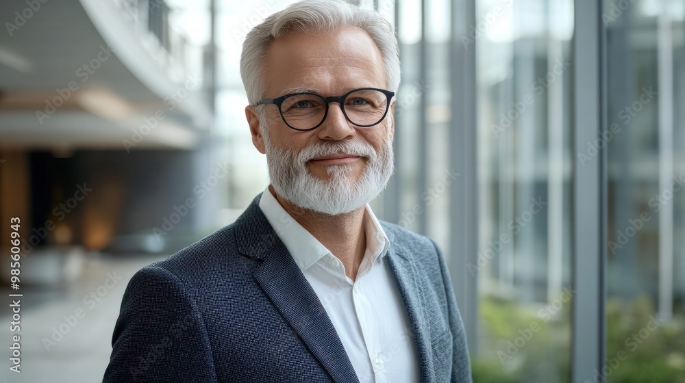 portrait of successful senior businessman consultant looking at camera and smiling inside modern office building portrait of successful senior businessman consultant looking at camera and smiling inside modern office building