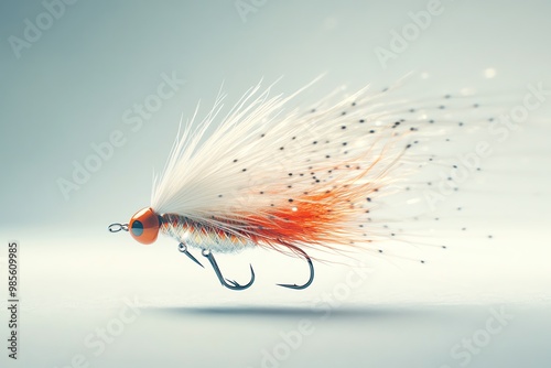 A Close-Up View of a Colorful Fly Fishing Lure photo