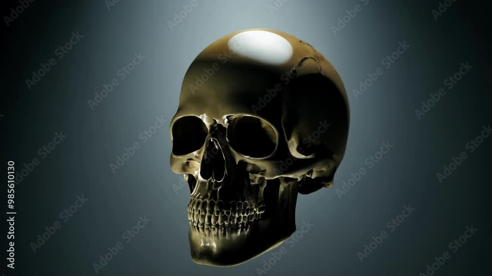 A human skull floating in darkness, creating a stark and eerie atmosphere. The shadows emphasize the skeletal structure, bringing a sense of mortality and mystery to the image. A human skull floating in darkness, creating a stark and eerie atmosphere. The shadows emphasize the skeletal structure, bringing a sense of mortality and mystery to the image.