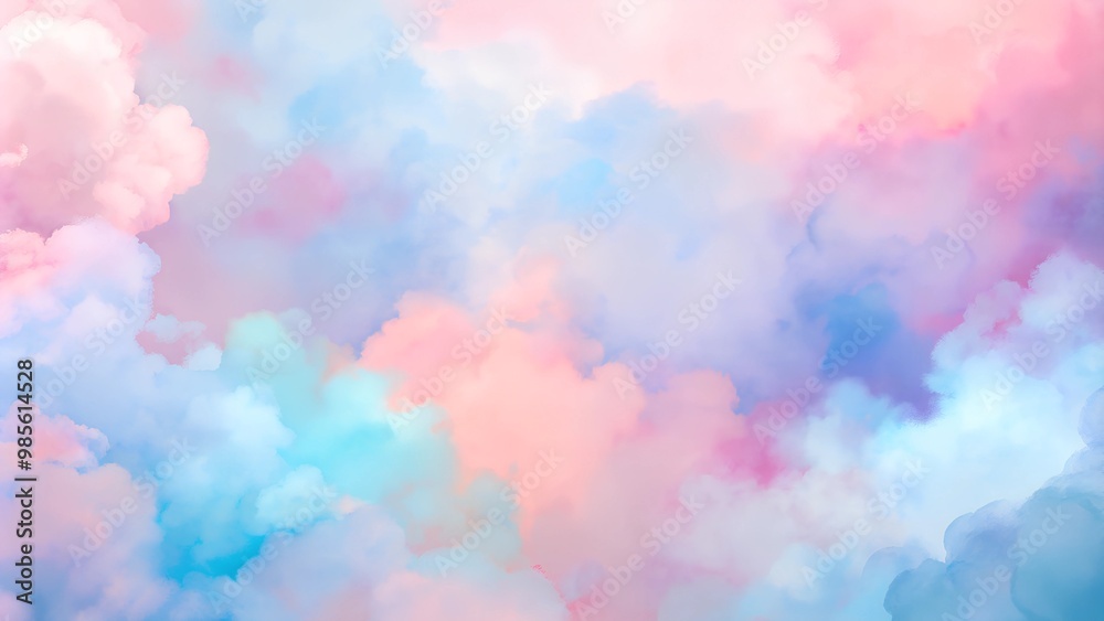Soft pastel cloud background with dreamy colors and gentle textures