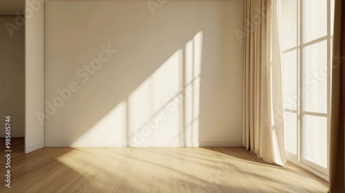 Wallpaper Mural Sunlight Streaming Through a Window in a Minimalist Room Torontodigital.ca