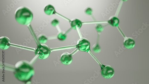 Obraz na płótnie Abstract molecule model. Science concept.