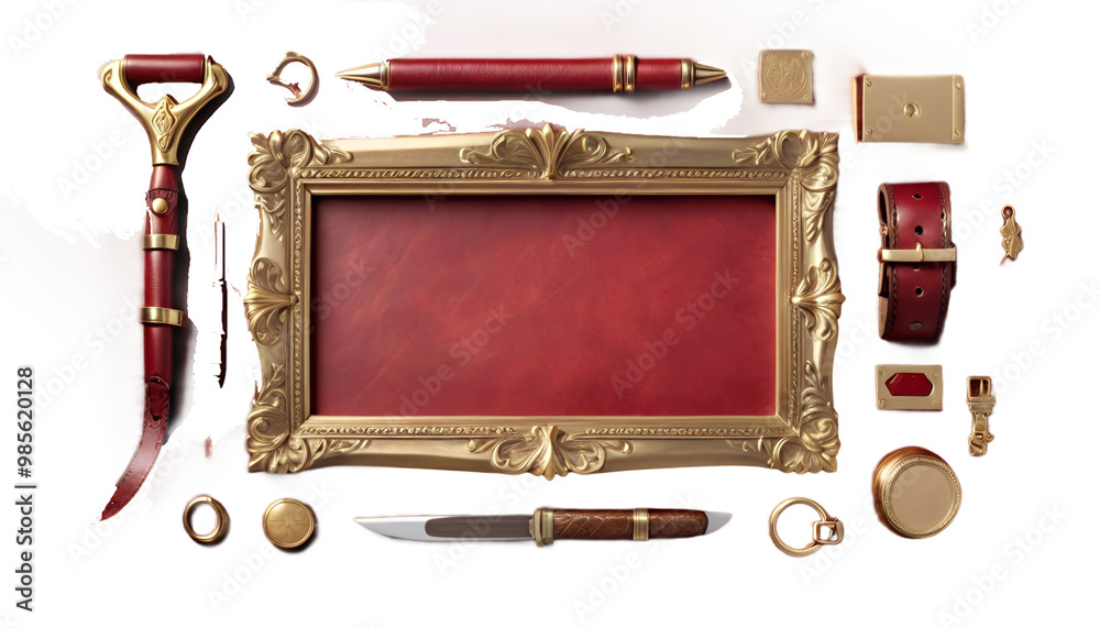 leather frame gold red texture old decorative abstract abstraction aged antique background background blank book red brown case cover cracked crinkled folder jacket leather material old rough surface
