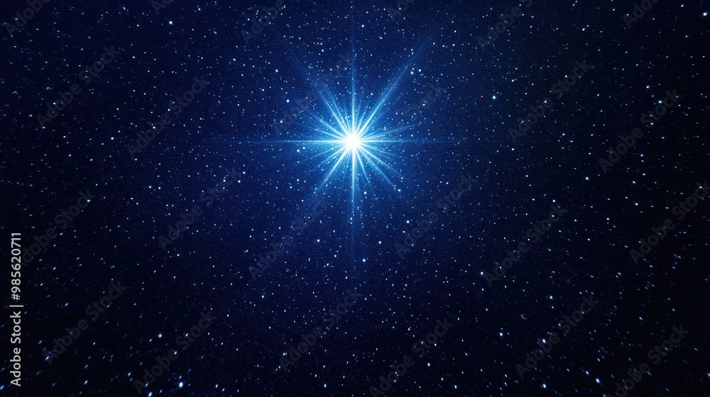 Beautiful star of Bethlehem's nativity, shining in dark blue starry sky. Generative AI transparent background Beautiful star of Bethlehem's nativity, shining in dark blue starry sky. Generative AI transparent background