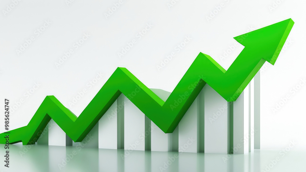 3D Green Growth Chart: Dynamic and Eco-Friendly Data Visualization 3D Green Growth Chart: Dynamic and Eco-Friendly Data Visualization