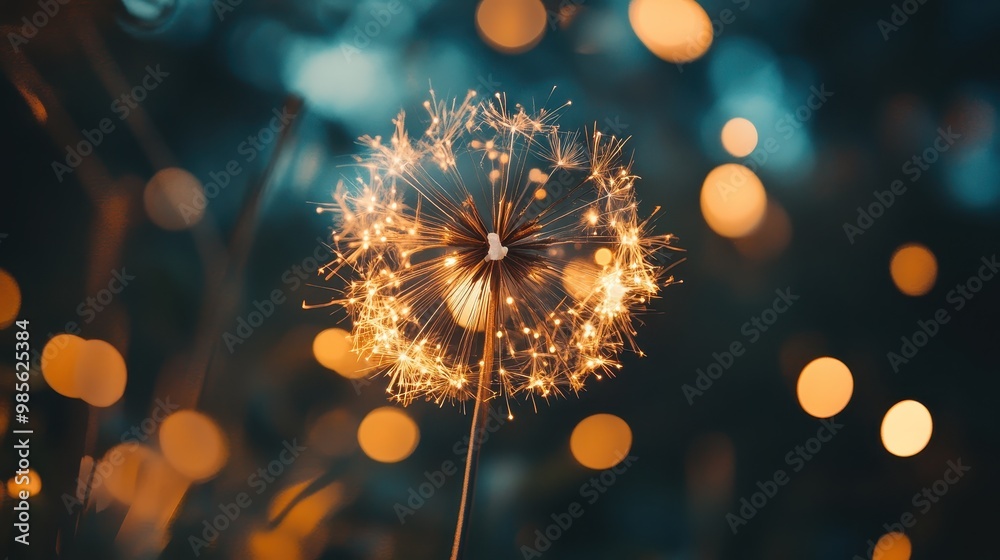 Fototapeta premium Fireworks light up the sky, symbolizing the excitement and brilliance of the new year ahead.