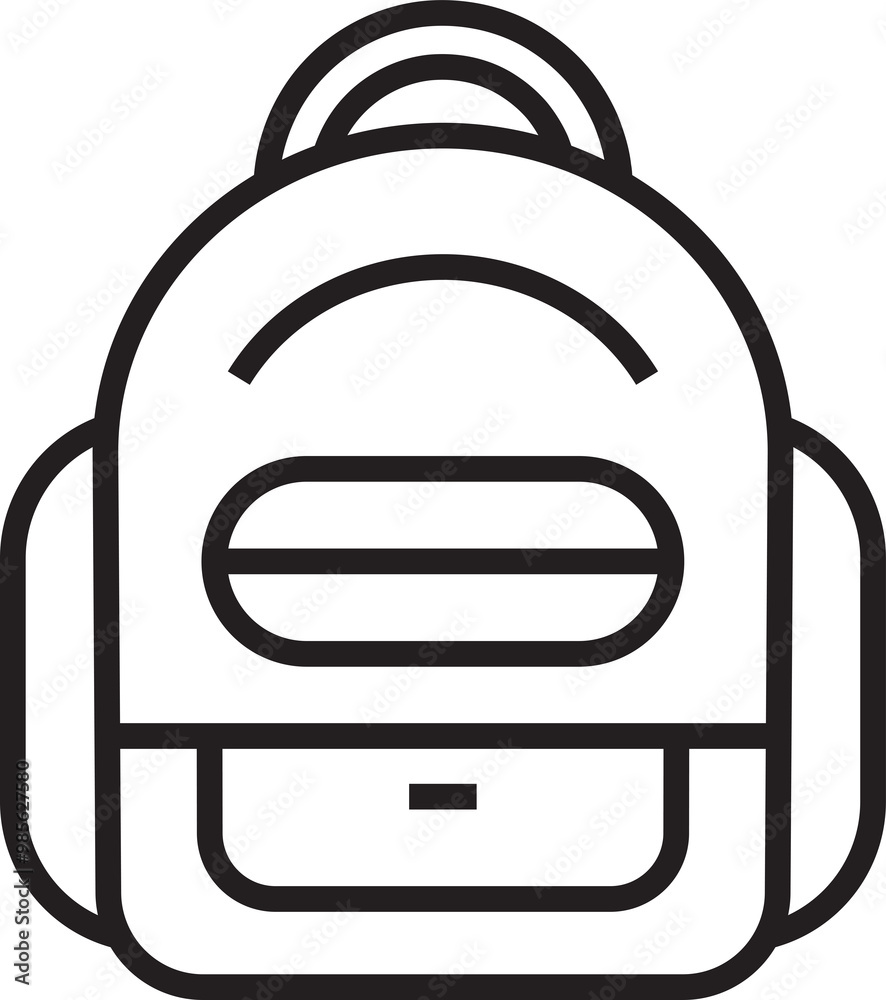 Backpack Line Icon Backpack Line Icon