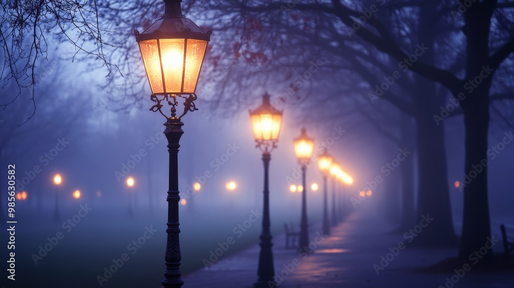 Misty Streetlights Misty Streetlights