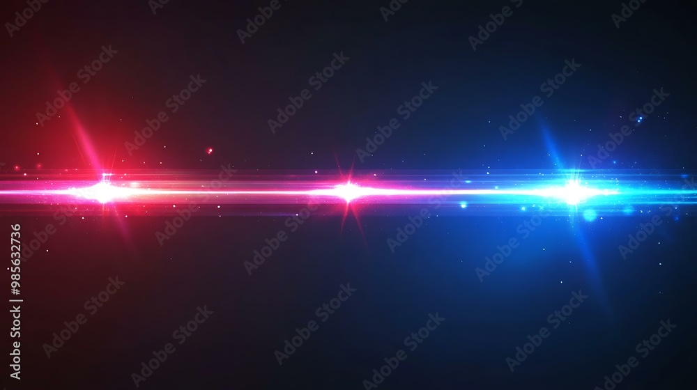Beautiful glow glow and spark. Red and blue special effect. Laser beams, horizontal light rays. Particle motion effect. Magic of moving fast lines. Glowing abstract glittering police line. Vector. Beautiful glow glow and spark. Red and blue special effect. Laser beams, horizontal light rays. Particle motion effect. Magic of moving fast lines. Glowing abstract glittering police line. Vector.