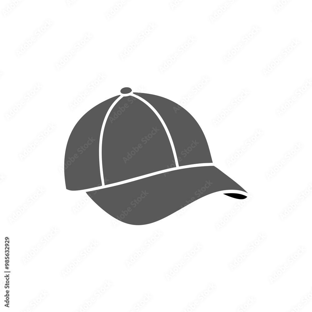 Fototapeta premium Baseball cap illustration, headwear accessory for casual and sports style