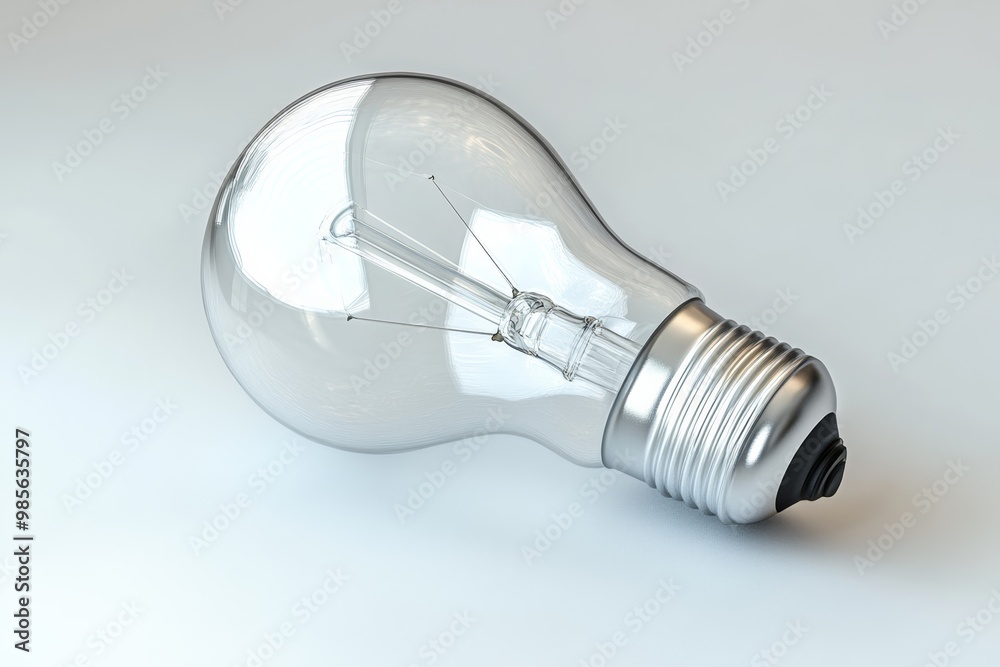 Ecofriendly LED light bulb, low energy consumption, clear glass, on solid white background, single object., Ecofriendly LED light bulb, low energy consumption, clear glass, on solid white background, single object.,
