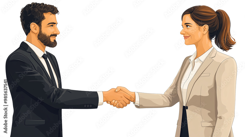 Fototapeta premium Executive Business Handshake