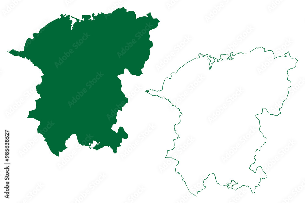 Morbi district (Gujarat State, Republic of India) map vector illustration, scribble sketch Morbi map Morbi district (Gujarat State, Republic of India) map vector illustration, scribble sketch Morbi map