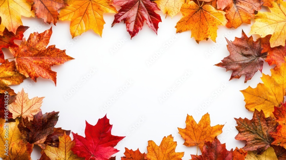 frame of colorful autumn leaves isolated on white background transparent background frame of colorful autumn leaves isolated on white background transparent background