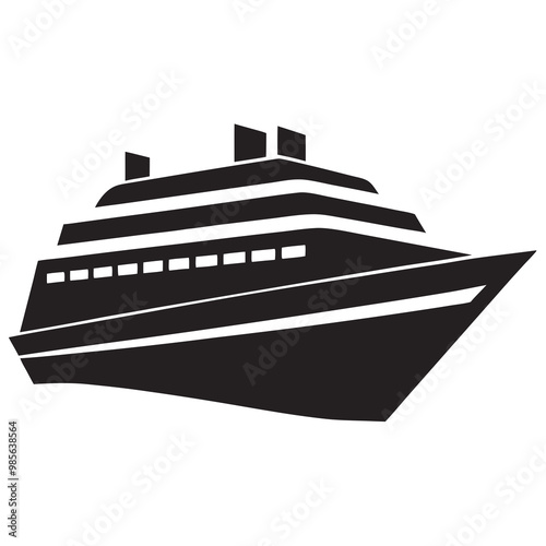 Cruise ship vector illustration