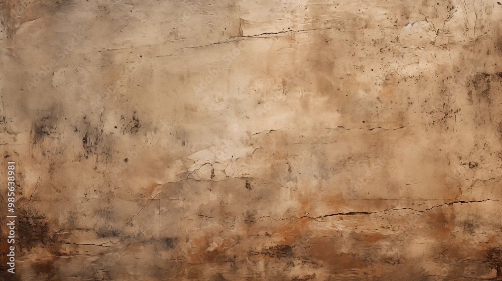 Obraz premium Cracked Brown Concrete Wall Texture Background