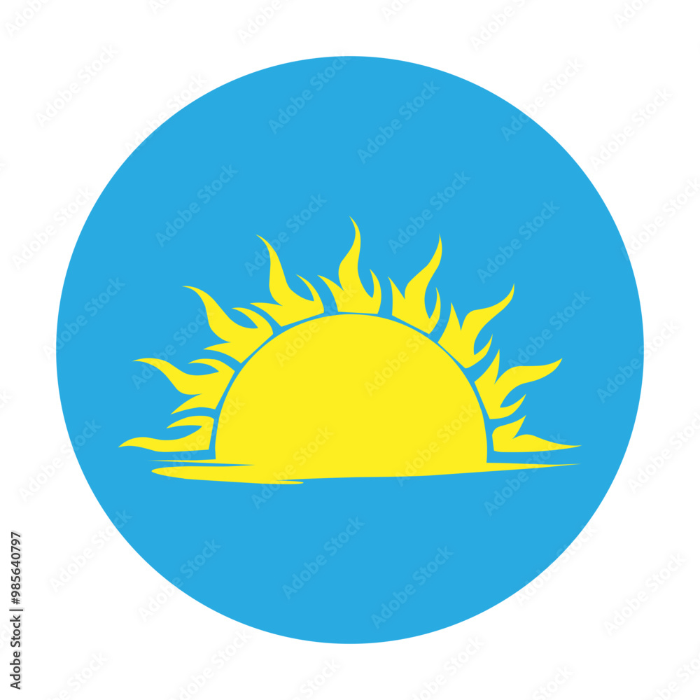 Sun abstract shape logo vector Sun abstract shape logo vector