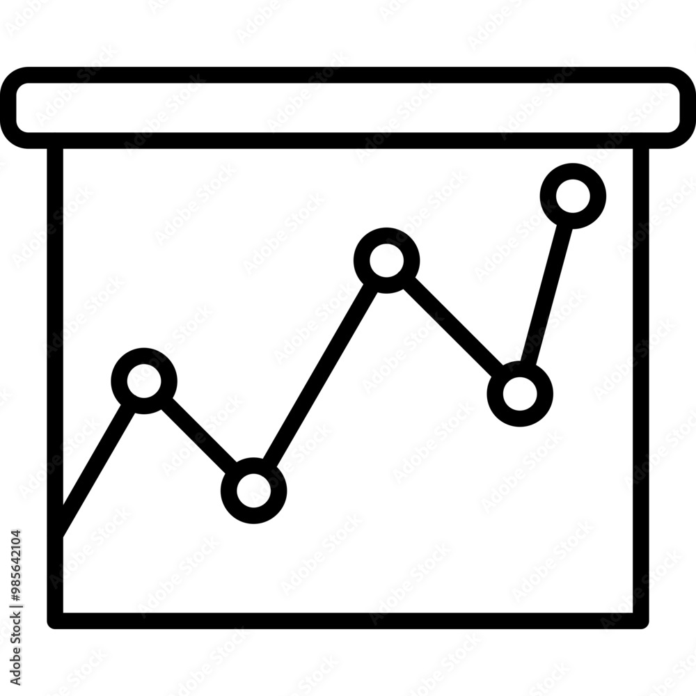 Line Graph Icon Line Graph Icon