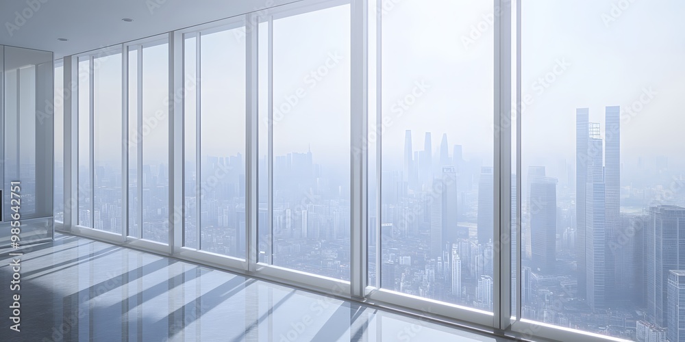 Fototapeta premium Modern Office with City View