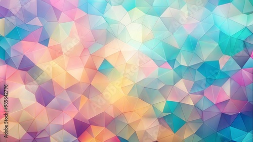 Geometric mosaic pattern in vibrant pastel hues. 