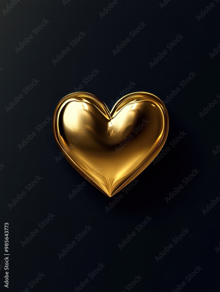 Valentine's day concept background with 3D gold heart on black background. Wedding invitation, gift packages cover template. Valentine's day concept background with 3D gold heart on black background. Wedding invitation, gift packages cover template.