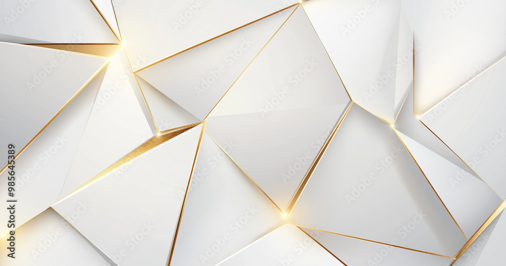 White background with light gray and gold lines, with minimalist abstract geometric shapes. AI generation White background with light gray and gold lines, with minimalist abstract geometric shapes. AI generation