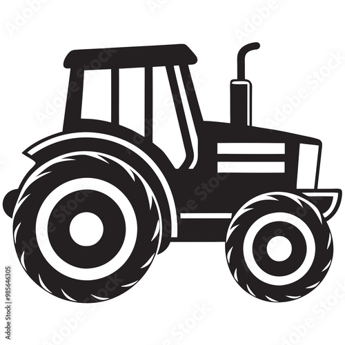 Tractor isolated on a white background