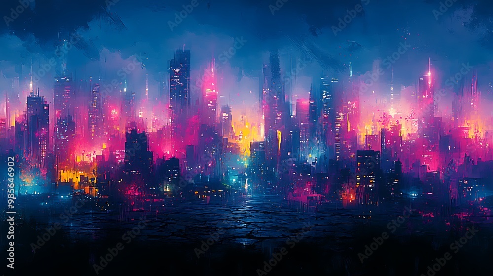 A dark urban landscape filled with chaotic graffiti strokes, bold neon colors layered over sharp geometric shapes, spray paint splattered across cracked concrete, A dark urban landscape filled with chaotic graffiti strokes, bold neon colors layered over sharp geometric shapes, spray paint splattered across cracked concrete,