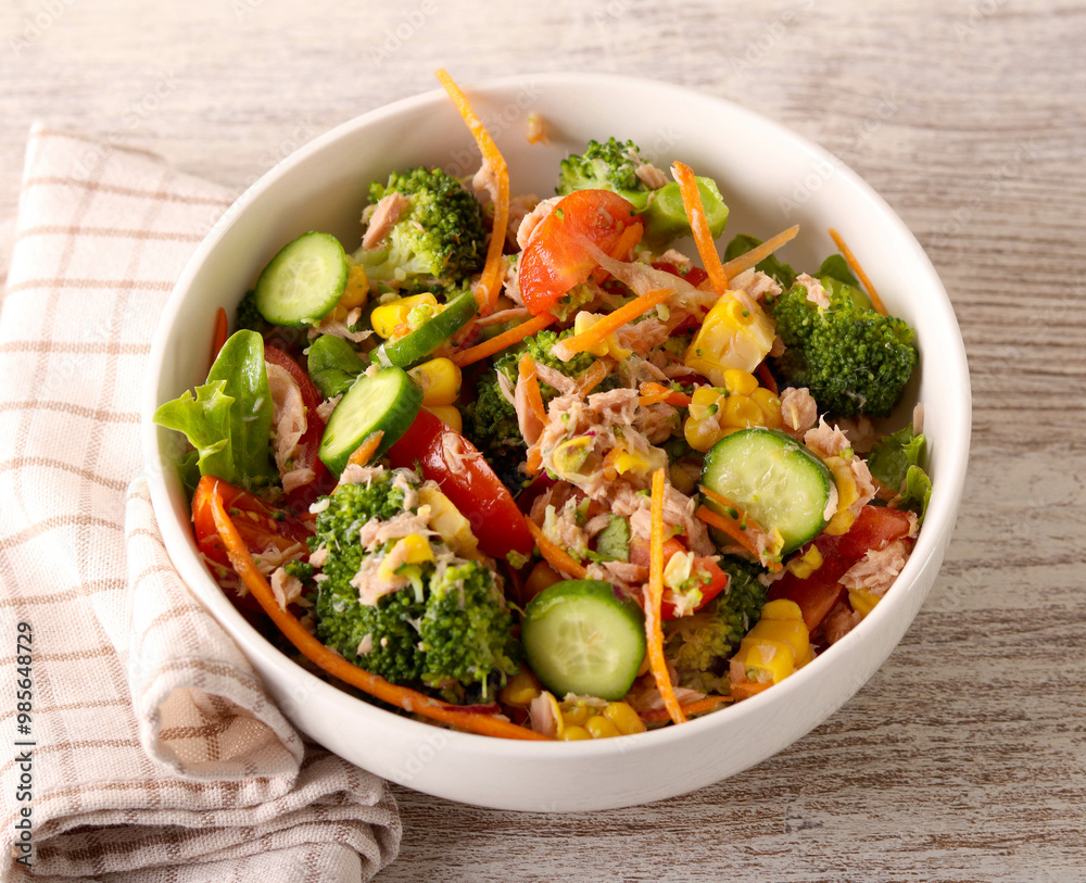 Healthy mixed vegetables and tuna fish salad Healthy mixed vegetables and tuna fish salad