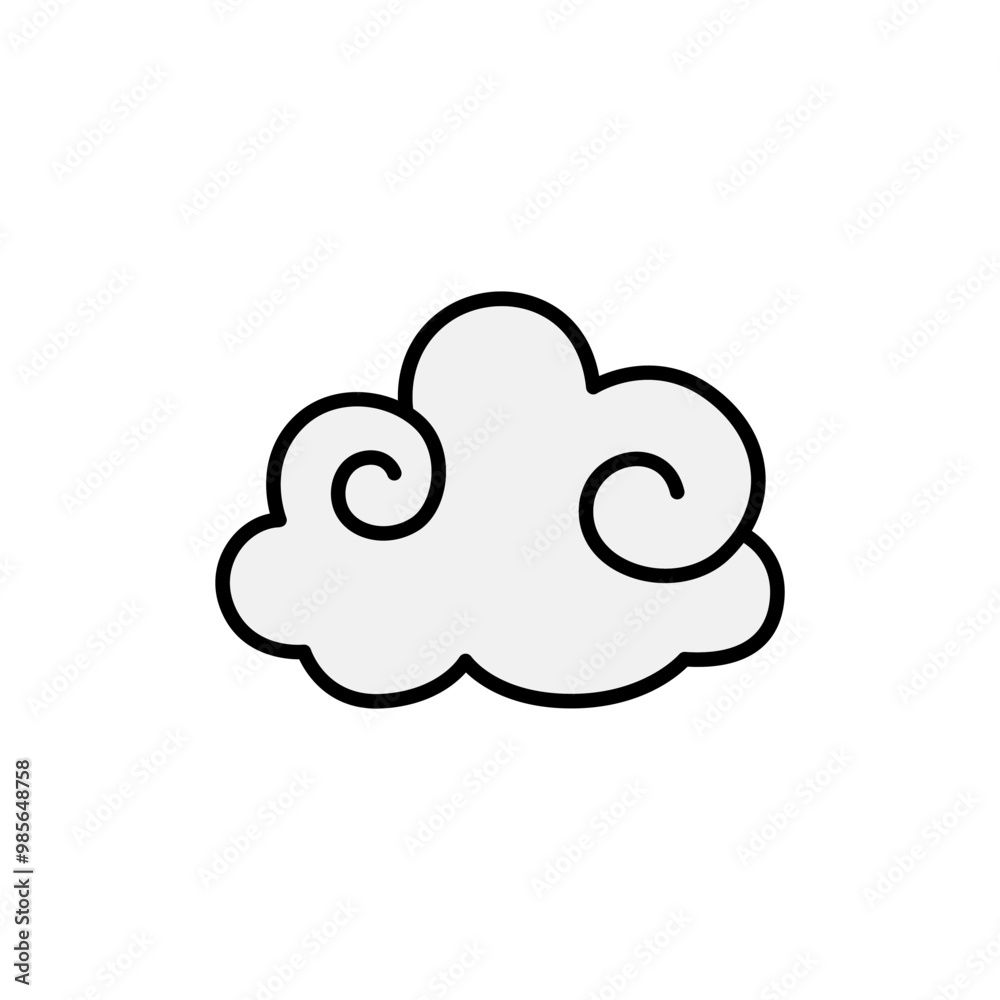Abstract Cloud , Chinese Cloud , Curl cloud ,Decoration cloud, cloud icon Abstract Cloud , Chinese Cloud , Curl cloud ,Decoration cloud, cloud icon