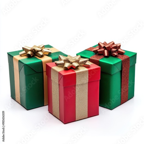 chistmas gift boxes, isolated white background --v 6.1 Job ID: f920250a-fa91-45a7-913d-bfdc8a5a3a4c