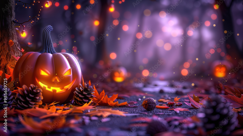 Autumn Lantern Scene Autumn Lantern Scene
