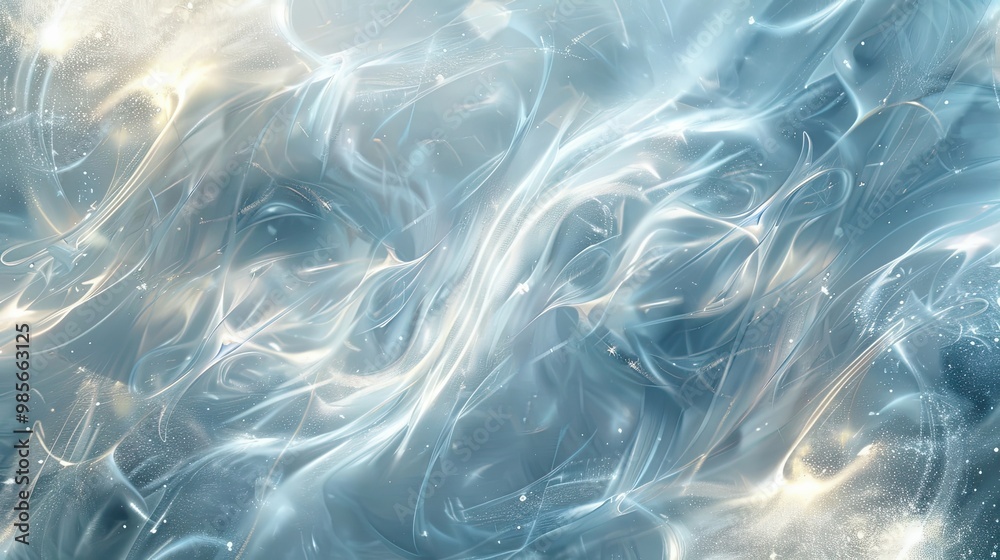 Pale blue to icy silver winter wallpaper with abstract swirling patterns and frosty textures Pale blue to icy silver winter wallpaper with abstract swirling patterns and frosty textures