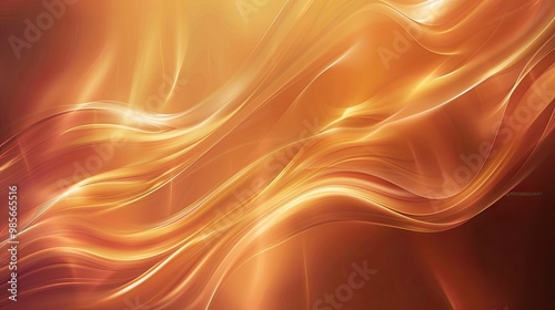 Autumn background with chestnut to auburn gradient and flowing liquid-like patterns wallpaper