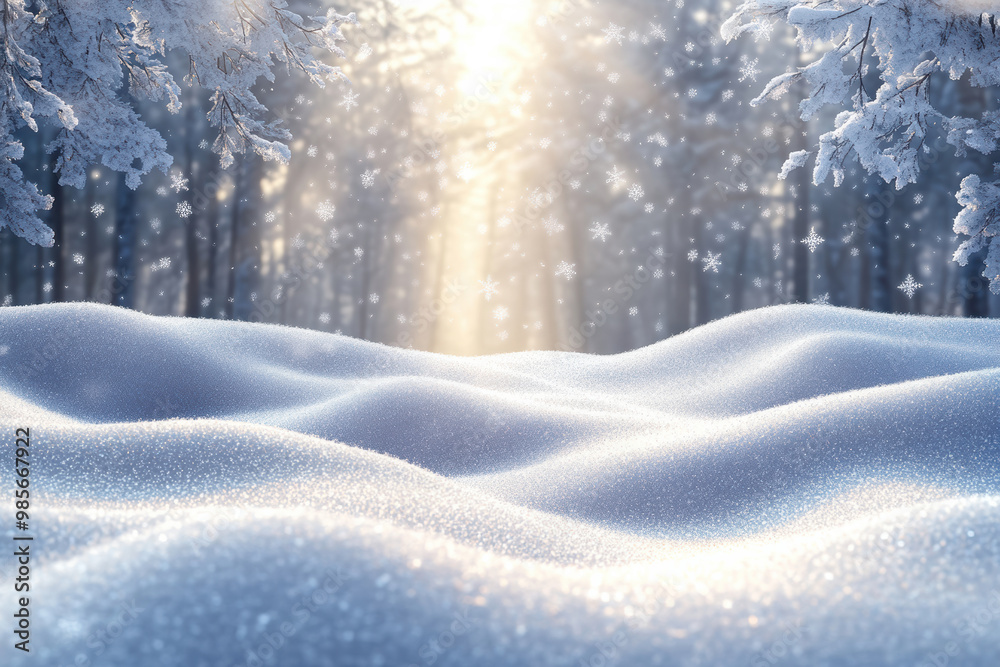 Fototapeta premium Snow-Covered Winter Wonderland