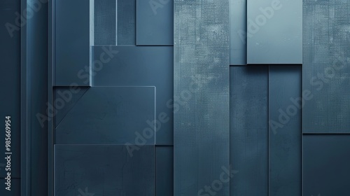 Minimal geometric background with parallel lines and rectangles in blue and grey tones