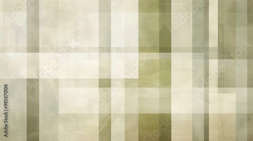 Wallpaper Mural Minimal backdrop with parallel lines and squares in taupe olive and cream tones Torontodigital.ca