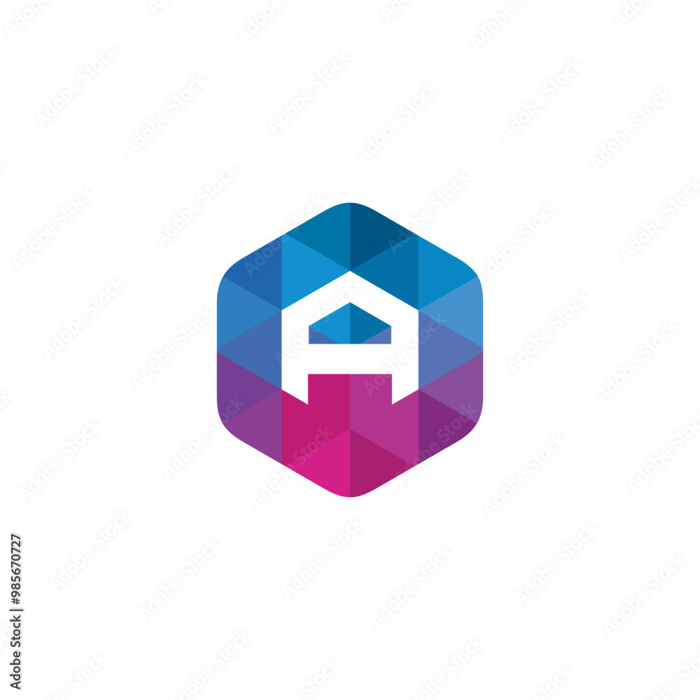 Letter A Hexagon Logo design vector template Letter A Hexagon Logo design vector template