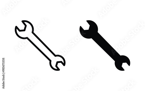Wrench icon, repair icon vector