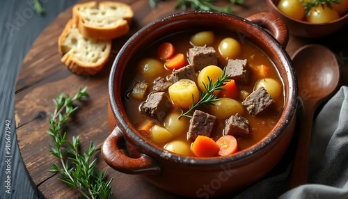 Sami Reindeer Stew (Bidos) with Root Vegetables (Sami Cuisine) photo