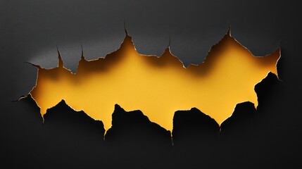 Yellow Torn paper top view, Black Friday concept, Black Friday Composition, discount banner, Generative AI