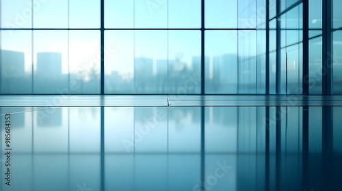 Elegant Professional Corporate Business Background with Glass Desk Reflections