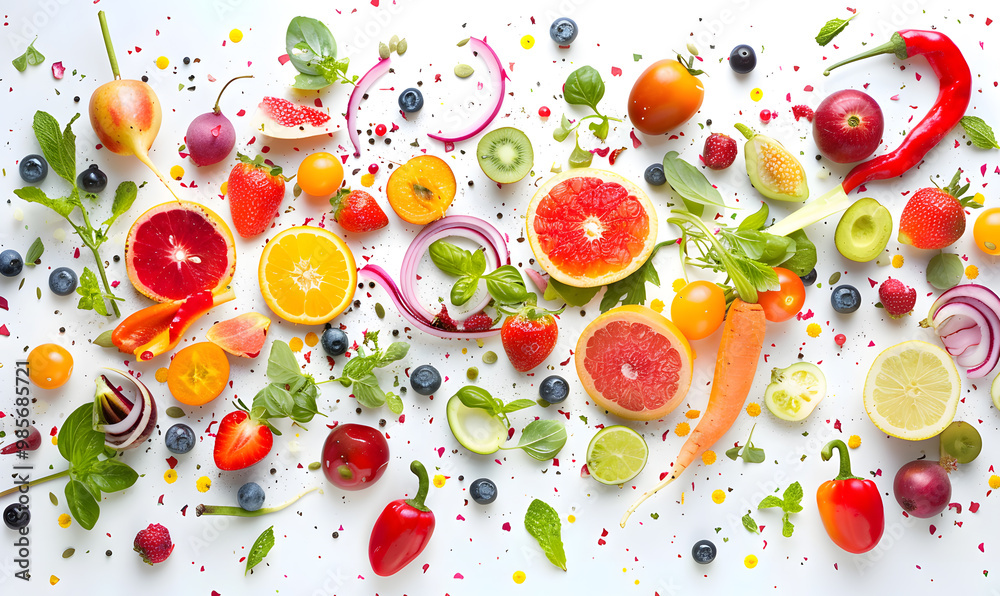 vegetable and fruits photo or illustrator on white background vegetable and fruits photo or illustrator on white background