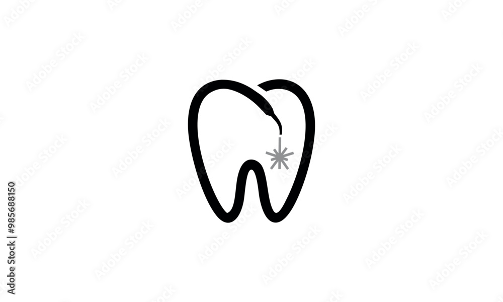 a graphic image with laser dentistry theme, white background. vector graphic base. a graphic image with laser dentistry theme, white background. vector graphic base.