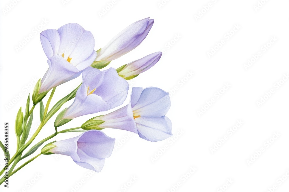 Fresh spring freesia flowers on white background Fresh spring freesia flowers on white background