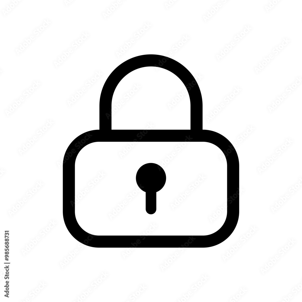 Lock icon. Flat security symbol. Vector illustration.