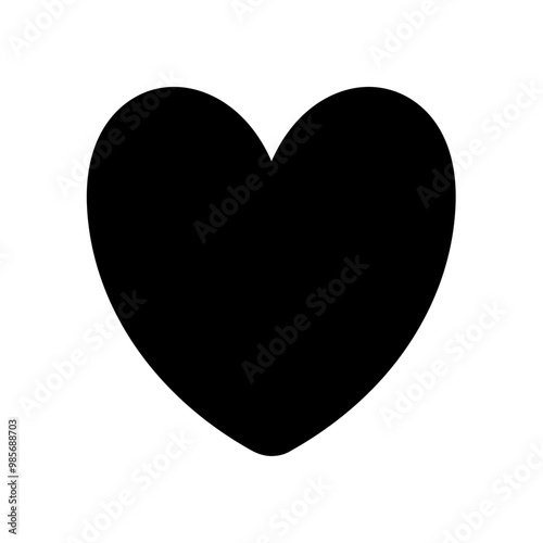 Heart, love, romance or valentine's day vector icon for apps and websites
